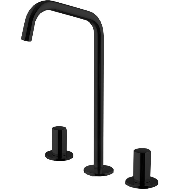 Смеситель для раковины Fima Carlo Frattini So F3191DNS (черный матовый), с донным клапаном