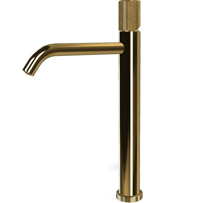 Смеситель для раковины Fima Carlo Frattini Spillo Tech F3031T/HXSGOR (золотой), с донным клапаном