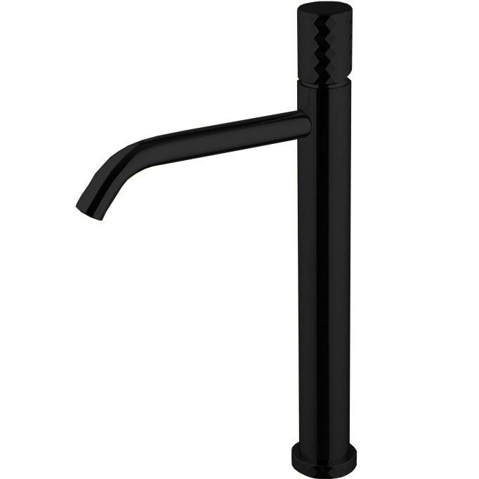 Смеситель для раковины Fima Carlo Frattini Spillo Tech F3031T/HXSXNS (черный матовый), с донным клапаном