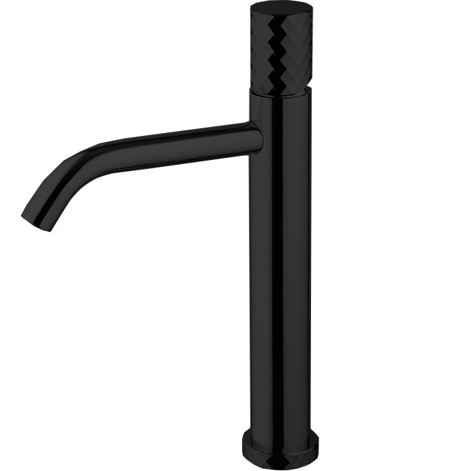 Смеситель для раковины Fima Carlo Frattini Spillo Tech F3031TLXSXNS (черный матовый, с донным клапаном