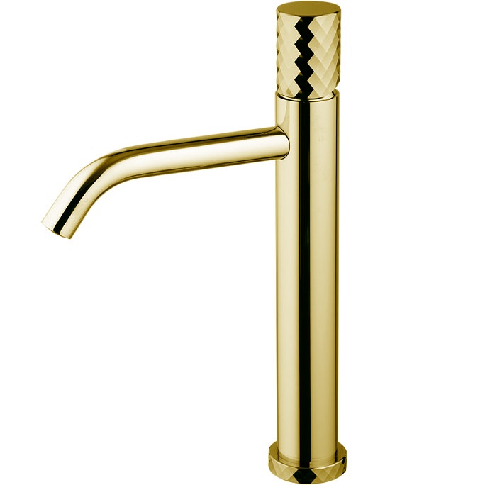 Смеситель для раковины Fima Carlo Frattini Spillo Tech F3031TLXSXOR (золотой), с донным клапаном