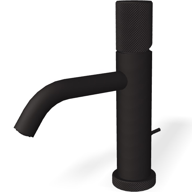 Смеситель для раковины Fima Carlo Frattini Spillo Tech F3031TXSVNS (черный матовый), с донным клапаном