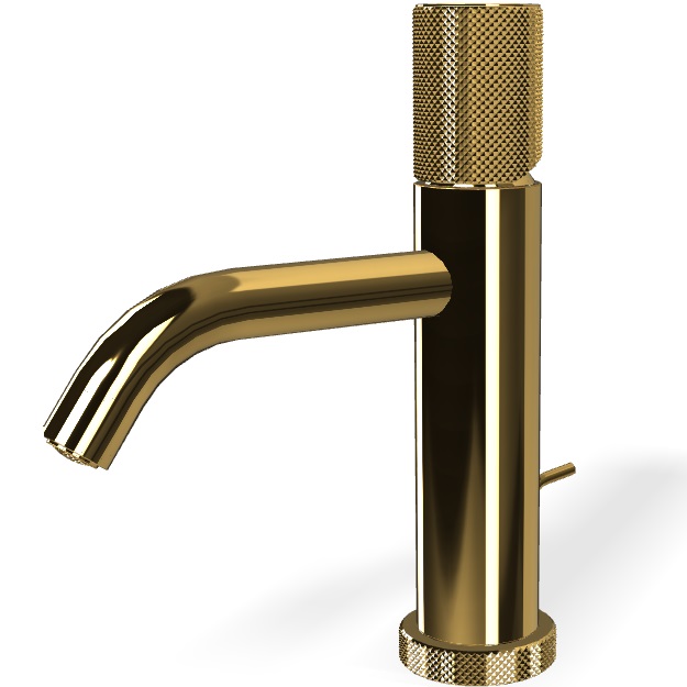 Смеситель для раковины Fima Carlo Frattini Spillo Tech F3031TXSVOR (золотой), с донным клапаном