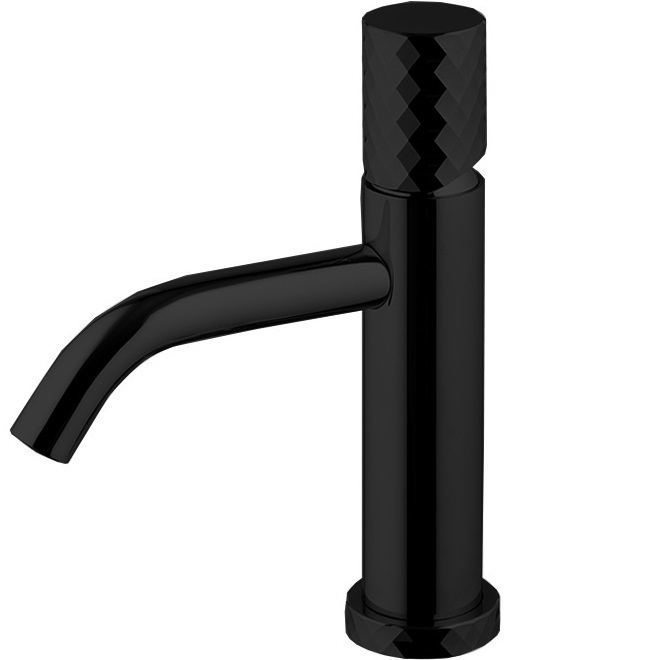 Смеситель для раковины Fima Carlo Frattini Spillo Tech F3031TXSXNS (черный матовый), с донным клапаном