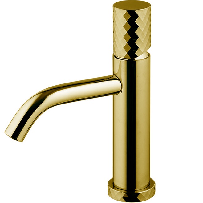 Смеситель для раковины Fima Carlo Frattini Spillo Tech F3031TXSXOR (золотой), с донным клапаном