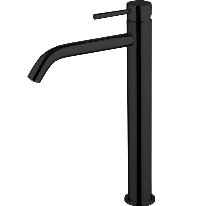 Смеситель для раковины Fima Carlo Frattini Spillo Up F3031/HXSNS.1 (черный матовый), с донным клапаном