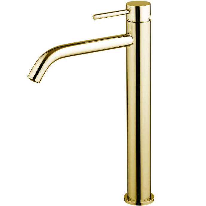 Смеситель для раковины Fima Carlo Frattini Spillo Up F3031/HXSOR (золотой), с донным клапаном