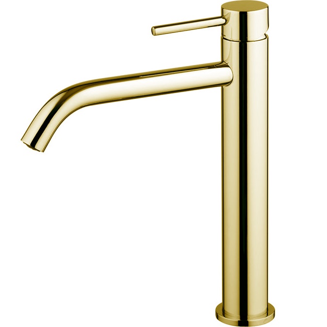 Смеситель для раковины Fima Carlo Frattini Spillo Up F3031LXSOR (золотой), с донным клапаном