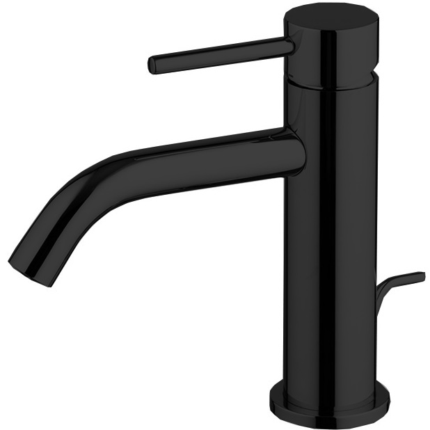 Смеситель для раковины Fima Carlo Frattini Spillo Up F3031XSNS.ES (черный матовый), с донным клапаном