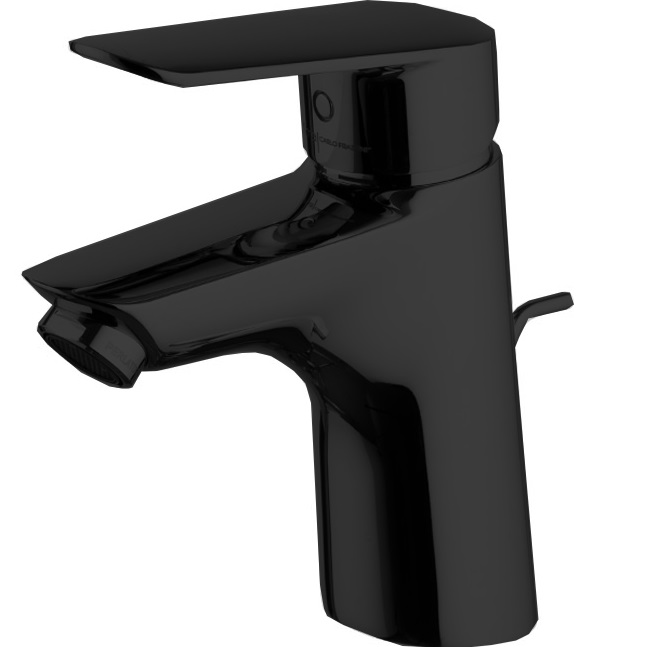 Смеситель для раковины Fima Carlo Frattini Spot F3001NS (черный матовый), с донным клапаном