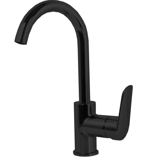 Смеситель для раковины Fima Carlo Frattini Spot F3011NS.1.ES (черный матовый), с донным клапаном