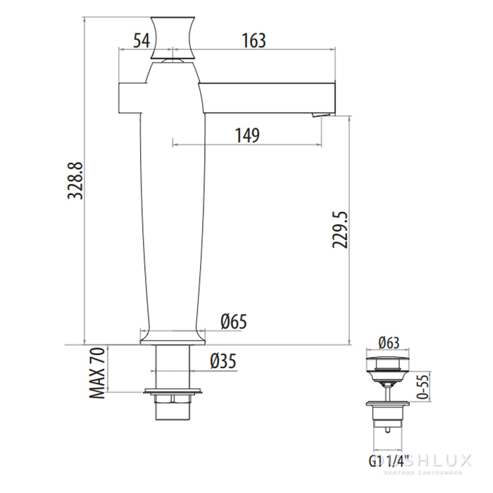 Смеситель для раковины Gattoni Intersezione 4746/47C0 cr