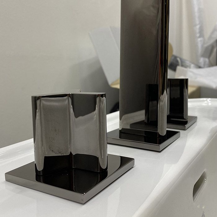 Смеситель для раковины ICON-X metal U7G-D24-151 (черный никель), с донным клапаном