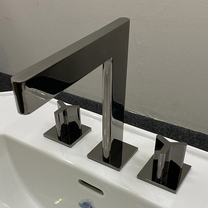 Смеситель для раковины ICON-X metal U7G-D24-151 (черный никель), с донным клапаном