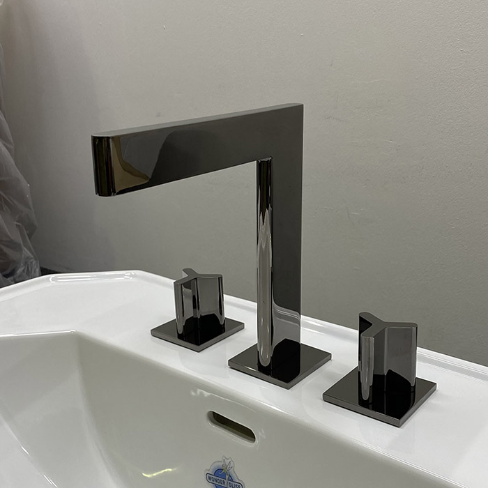 Смеситель для раковины ICON-X metal U7G-D24-151 (черный никель), с донным клапаном