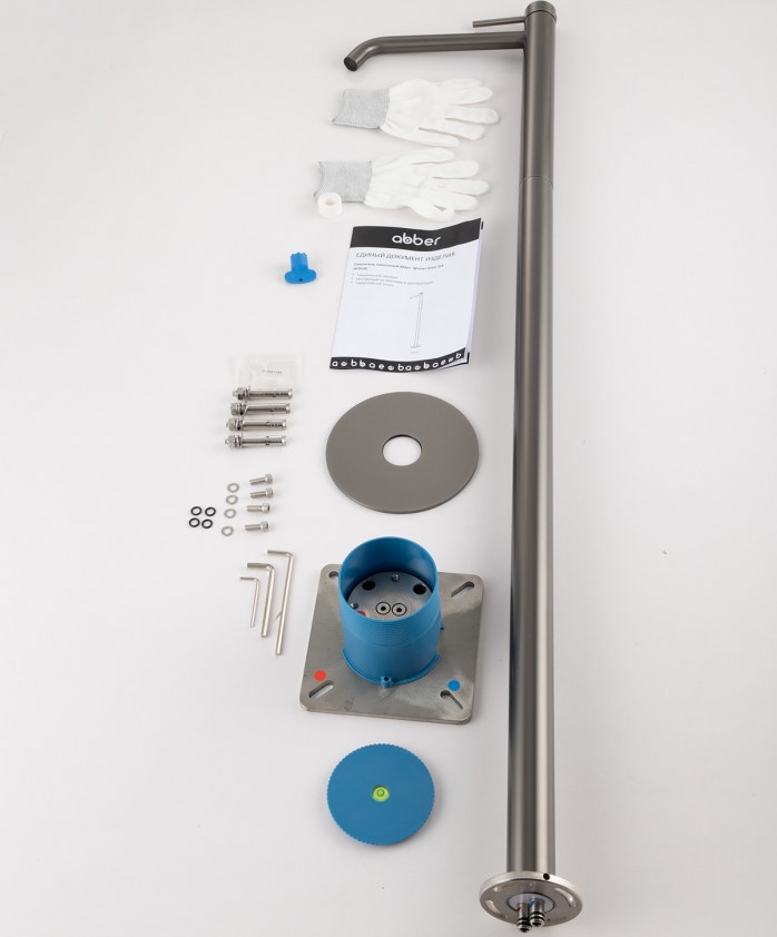 Смеситель для раковины напольный Abber Wasser Kreis 316 AF8140BGG (оружейная сталь брашированная)