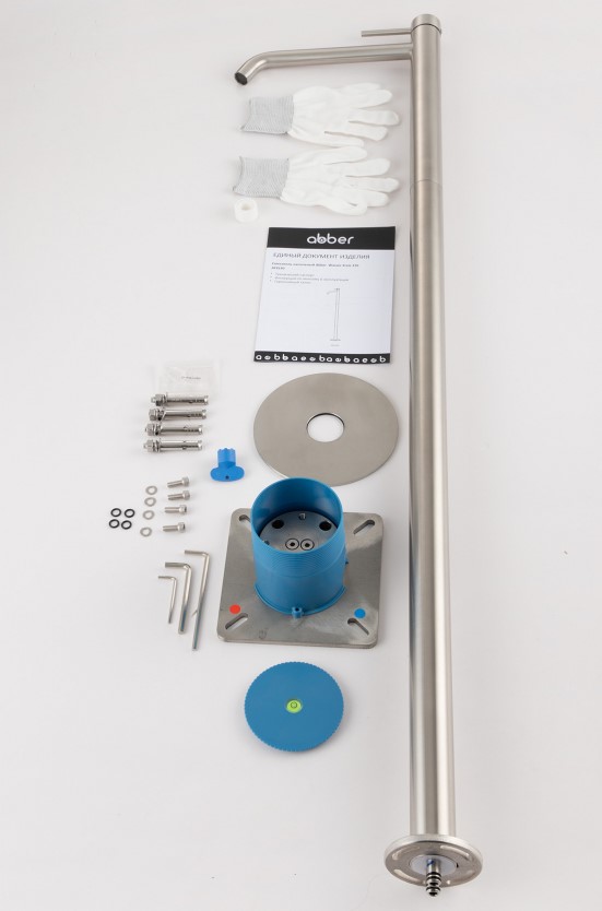 Смеситель для раковины напольный Abber Wasser Kreis 316 AF8140BST (сталь брашированная)