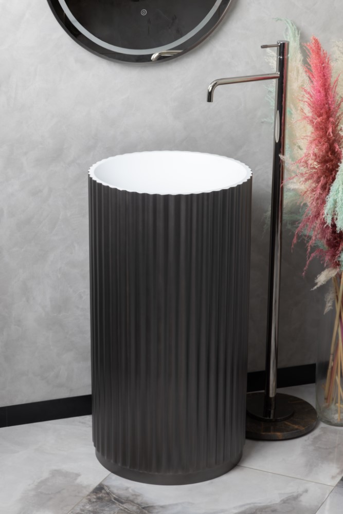 Смеситель для раковины напольный Boheme Uno 107-CR (хром)