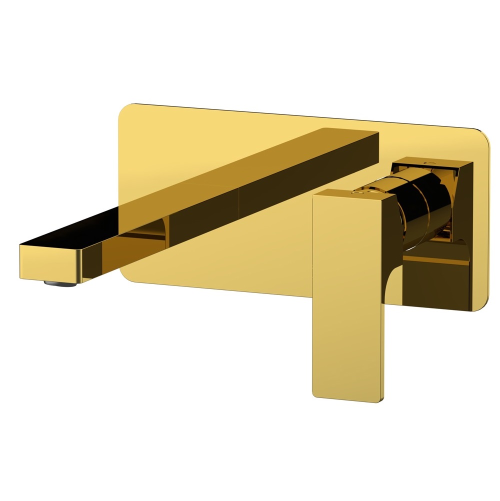 Смеситель для раковины Remer Absolute Shiny Gold AU15DO (золото глянцевое), скрытая часть в комплекте