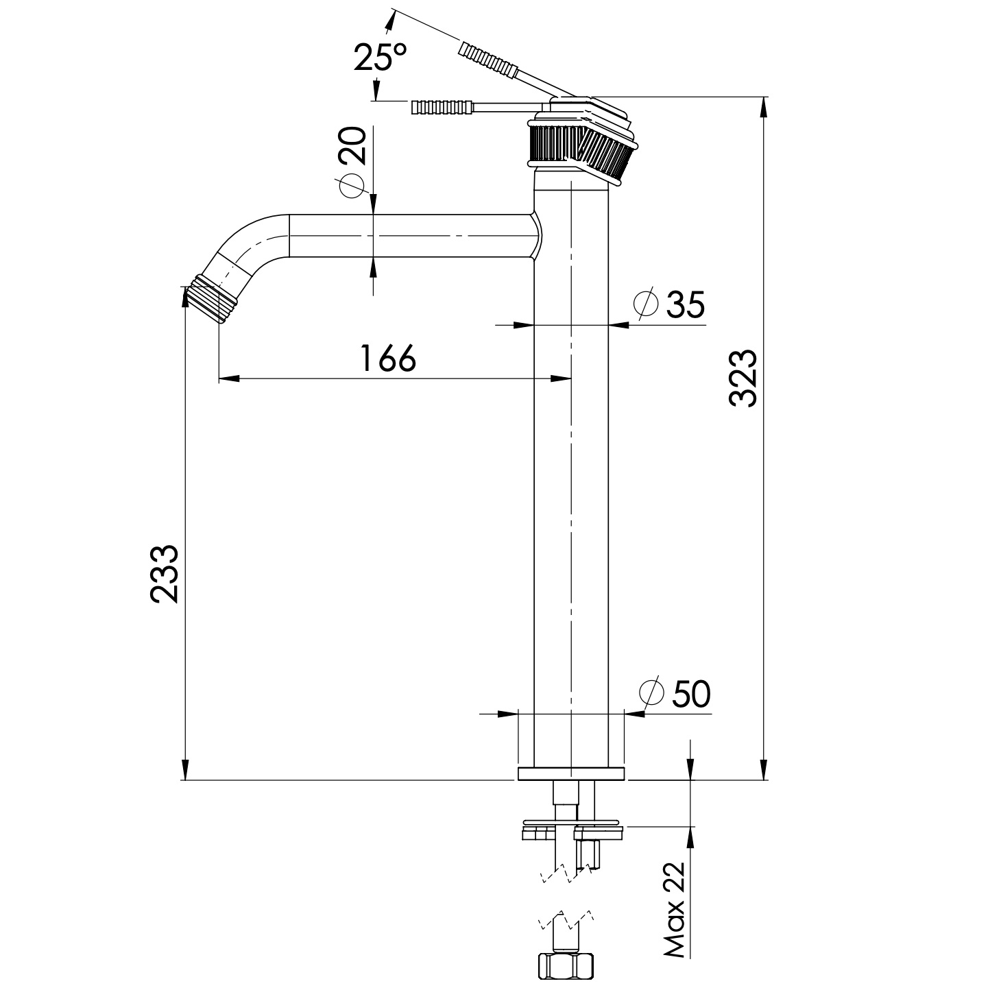 Смеситель для раковины Remer Atelier AL11LXL (хром), без донного клапана