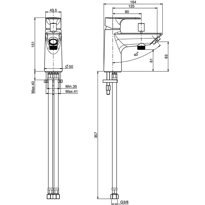 Смеситель для раковины с переключателем потоков Fima Carlo Frattini Serie 22 F3834/9CR (хром), с донным клапаном