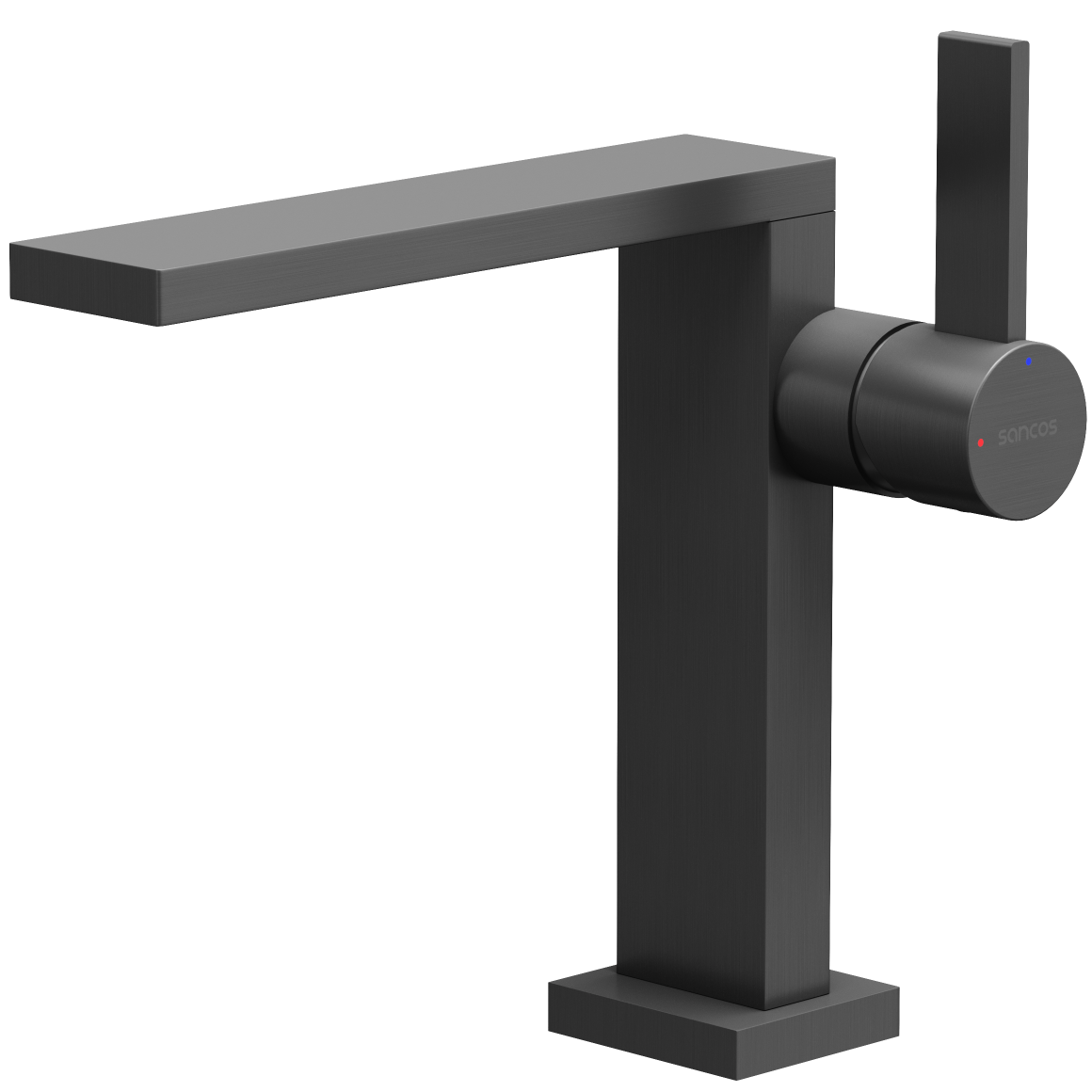 Смеситель для раковины Sancos Линн (Linn) SC9019GG (вороненая сталь), без донного клапана
