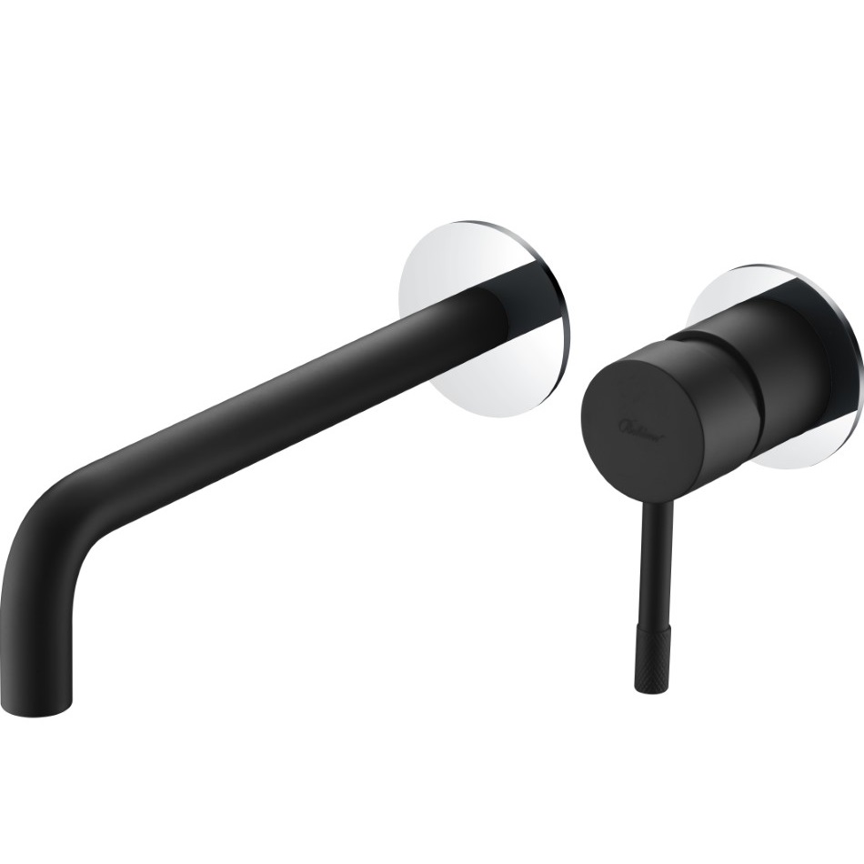 Смеситель для раковины скрытого монтажа Boheme Uno 465-BCR (хром, черный матовый)