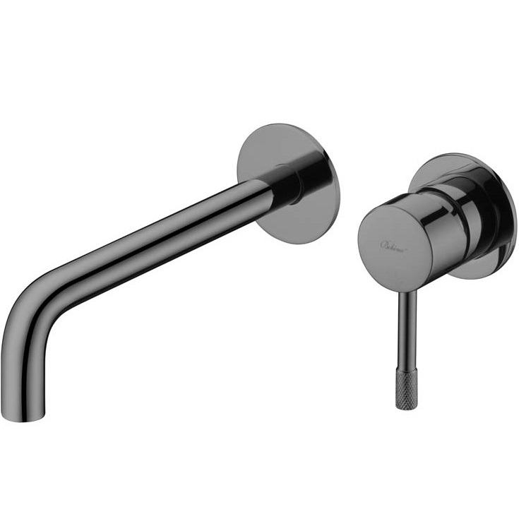 Смеситель для раковины скрытого монтажа Boheme Uno 465-SGM (оружейный металл глянцевый)