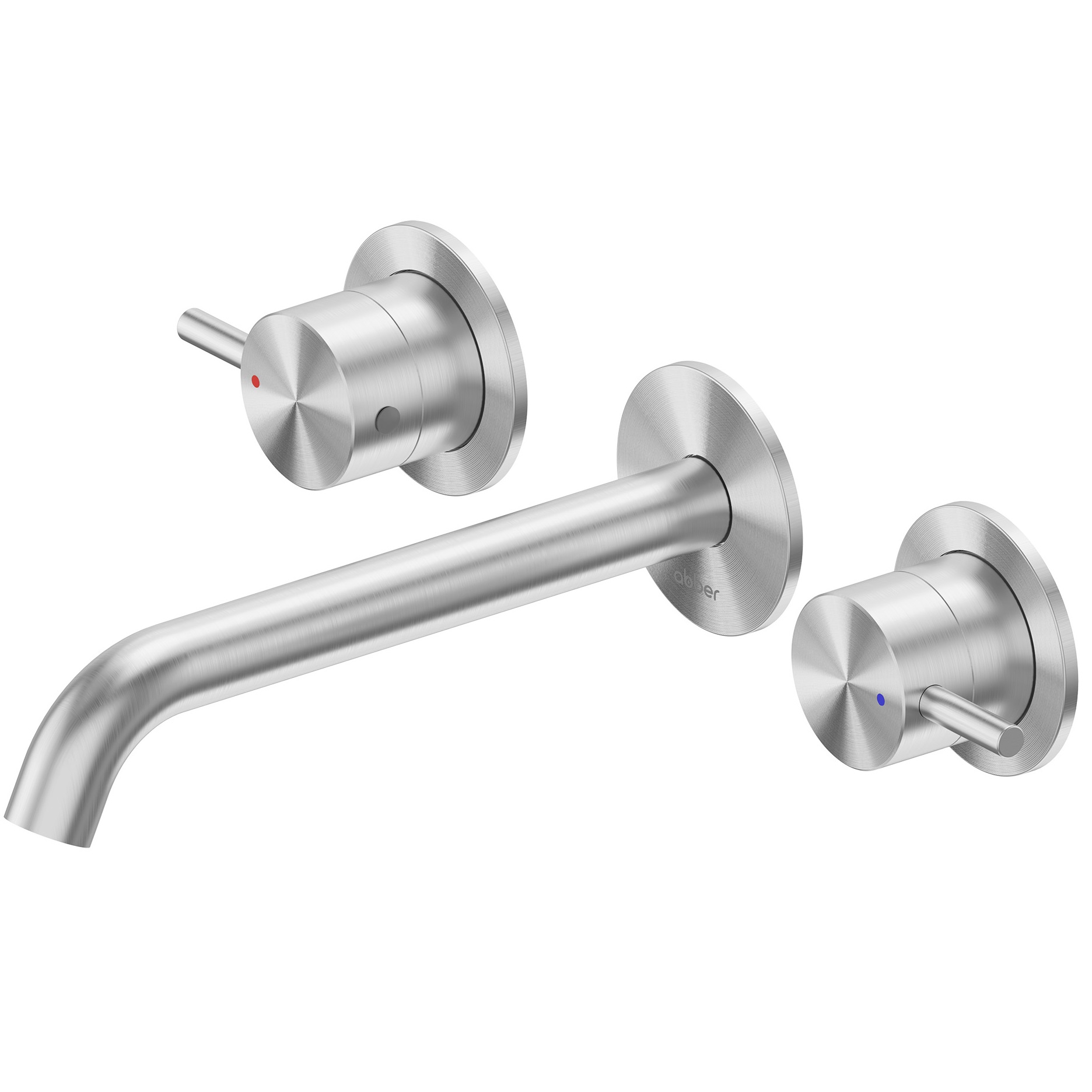 Смеситель для раковины скрытого монтажа Abber Wasser Kreis 316 AF81123BST-L (сталь брашированная)