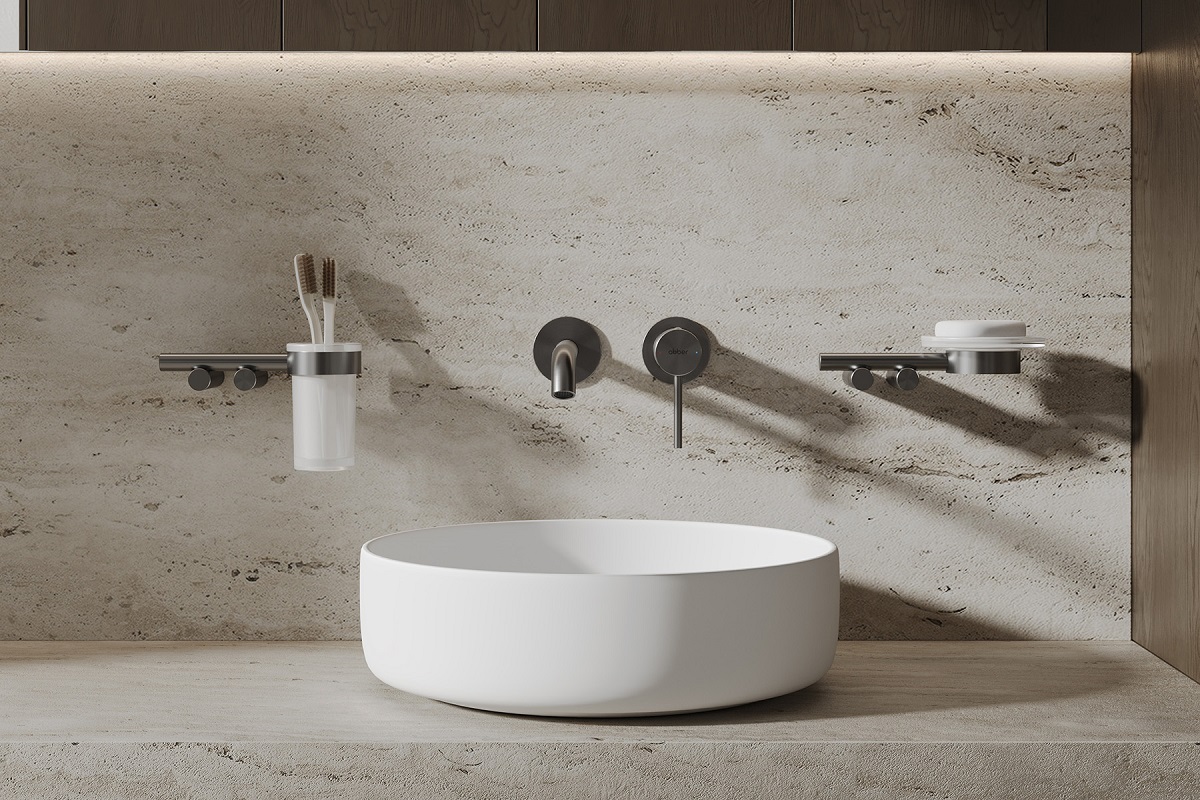 Смеситель для раковины скрытого монтажа Abber Wasser Kreis 316 AF8112BGG-M (оружейная сталь брашированная)