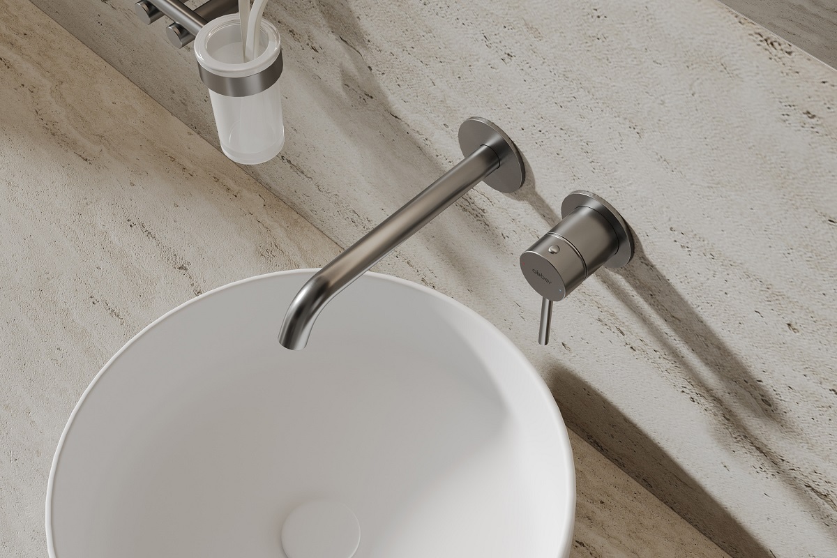 Смеситель для раковины скрытого монтажа Abber Wasser Kreis 316 AF8112BGG-M (оружейная сталь брашированная)