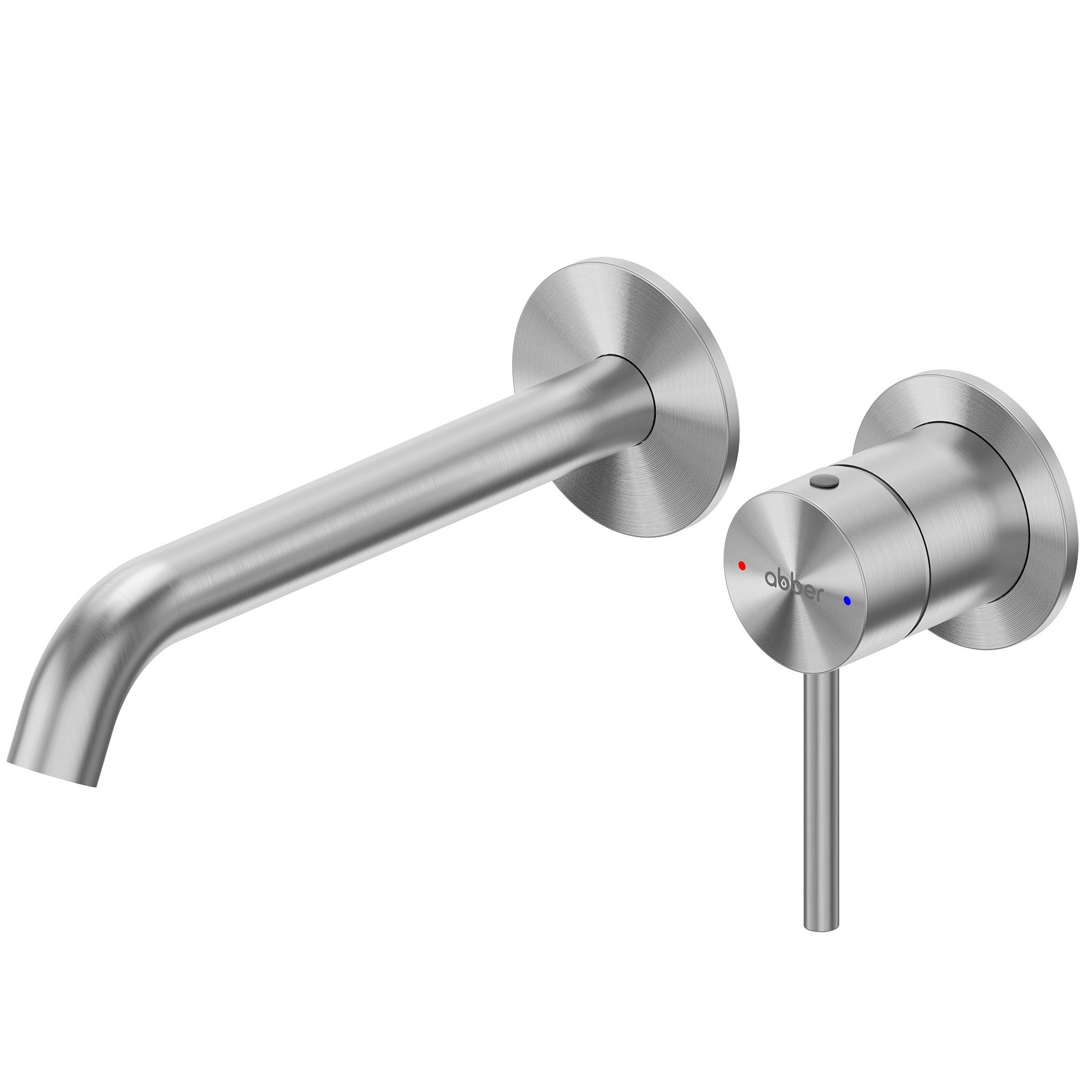 Смеситель для раковины скрытого монтажа Abber Wasser Kreis 316 AF8112BST-M (сталь брашированная)