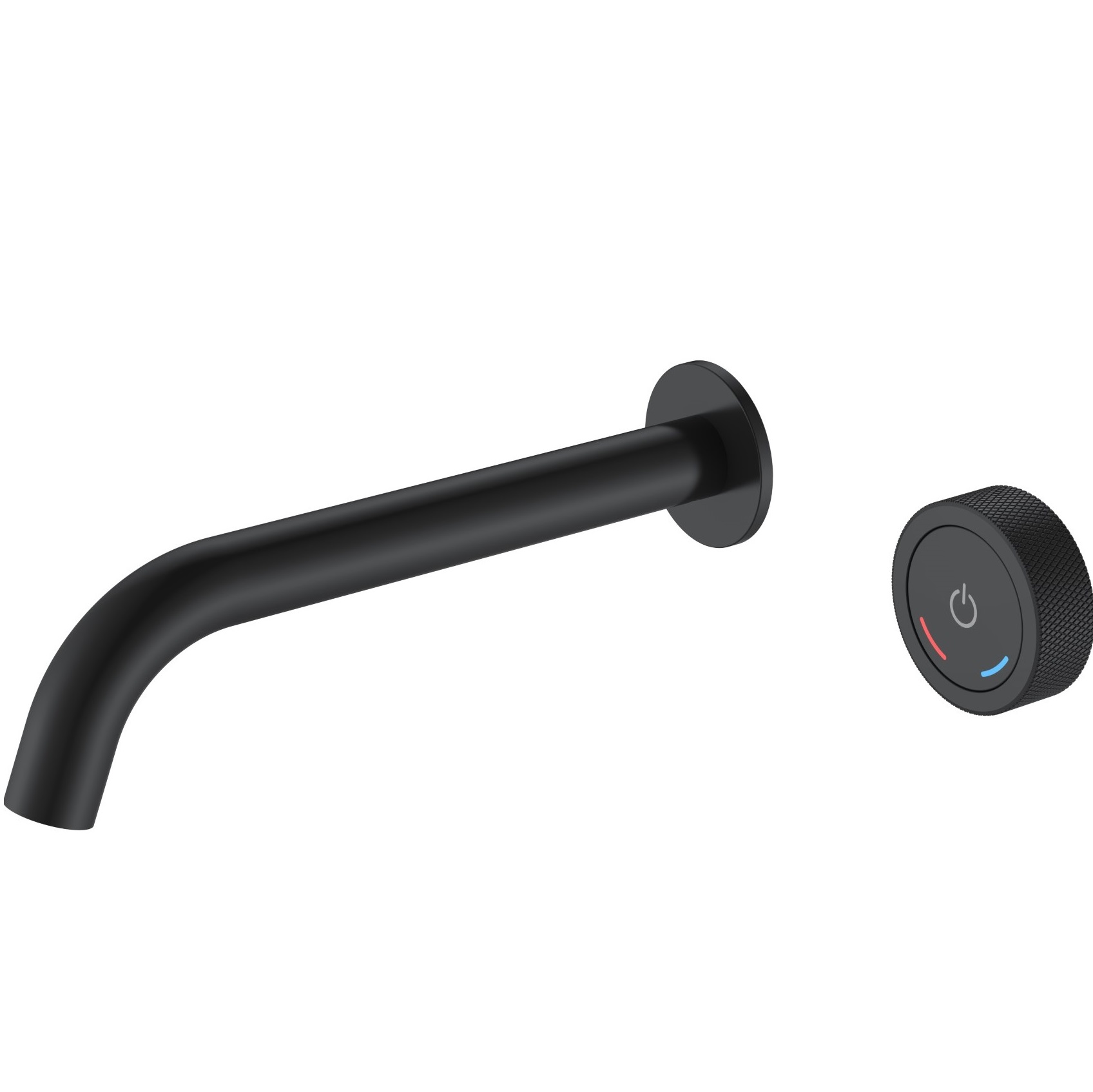 Смеситель для раковины скрытого монтажа автоматический Boheme Tech 158/2-B (черный матовый), без донного клапана