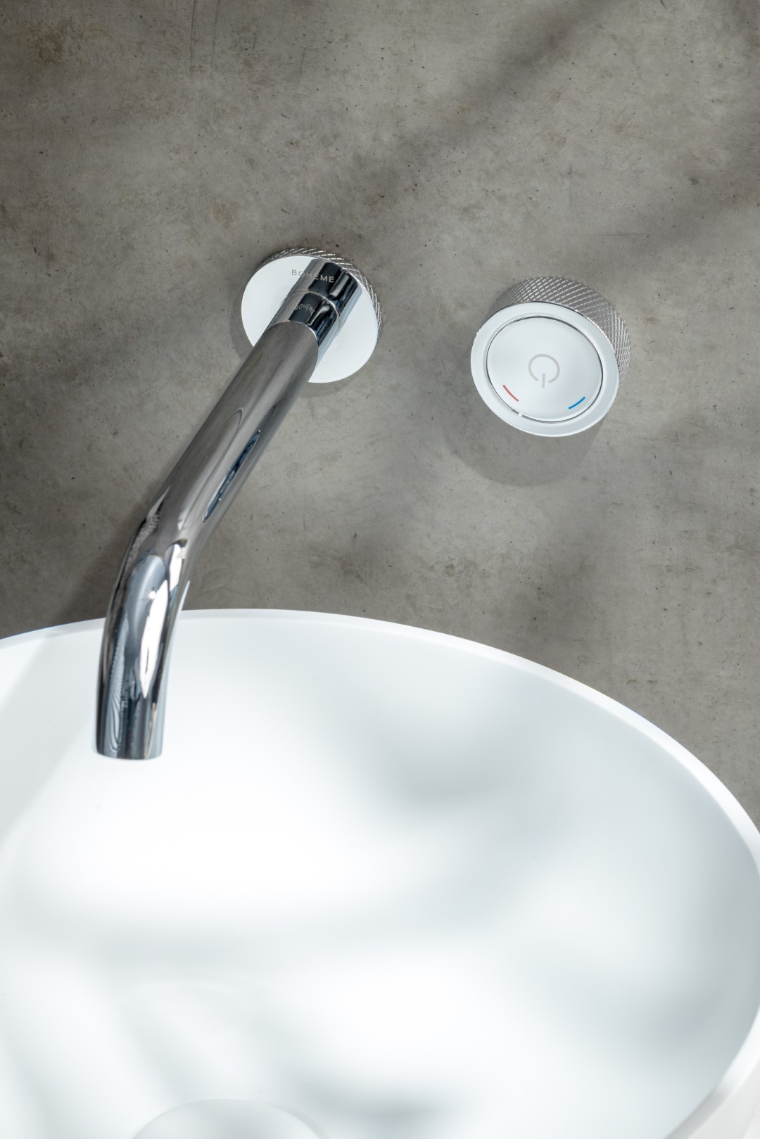 Смеситель для раковины скрытого монтажа автоматический Boheme Tech 158/2-CR (хром), без донного клапана