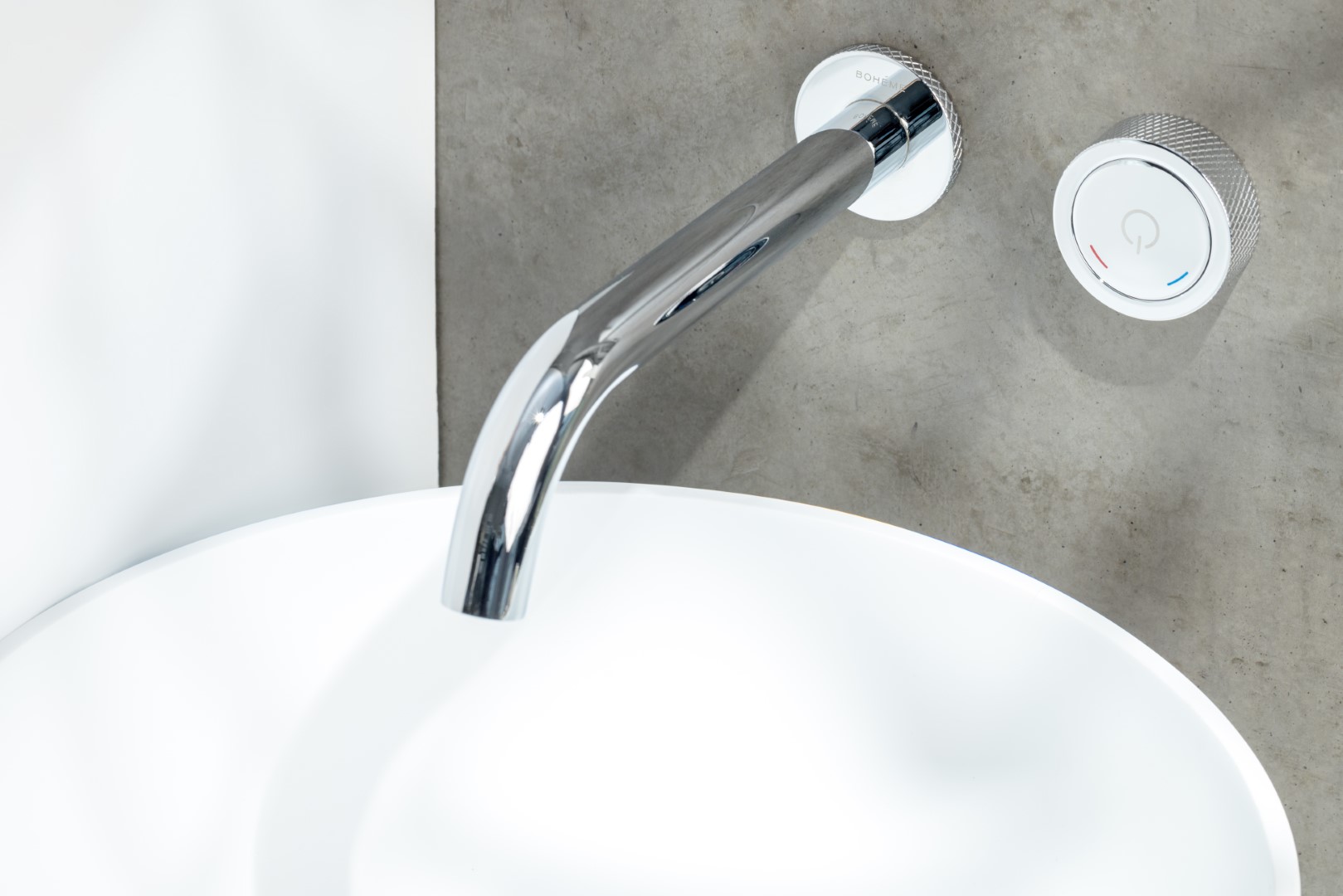 Смеситель для раковины скрытого монтажа автоматический Boheme Tech 158/2-CR (хром), без донного клапана