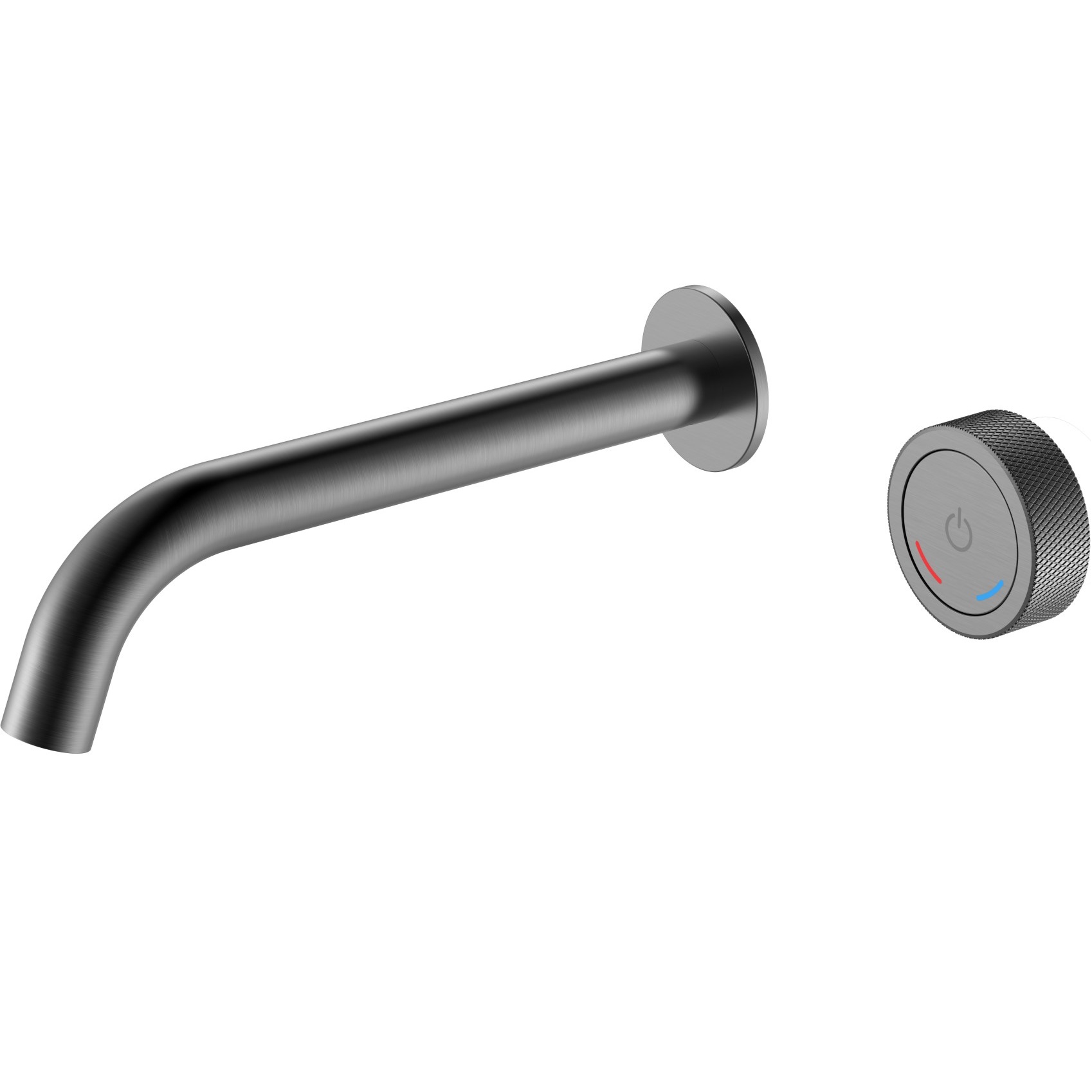 Смеситель для раковины скрытого монтажа автоматический Boheme Tech 158/2-GM (оружейный металл), без донного клапана