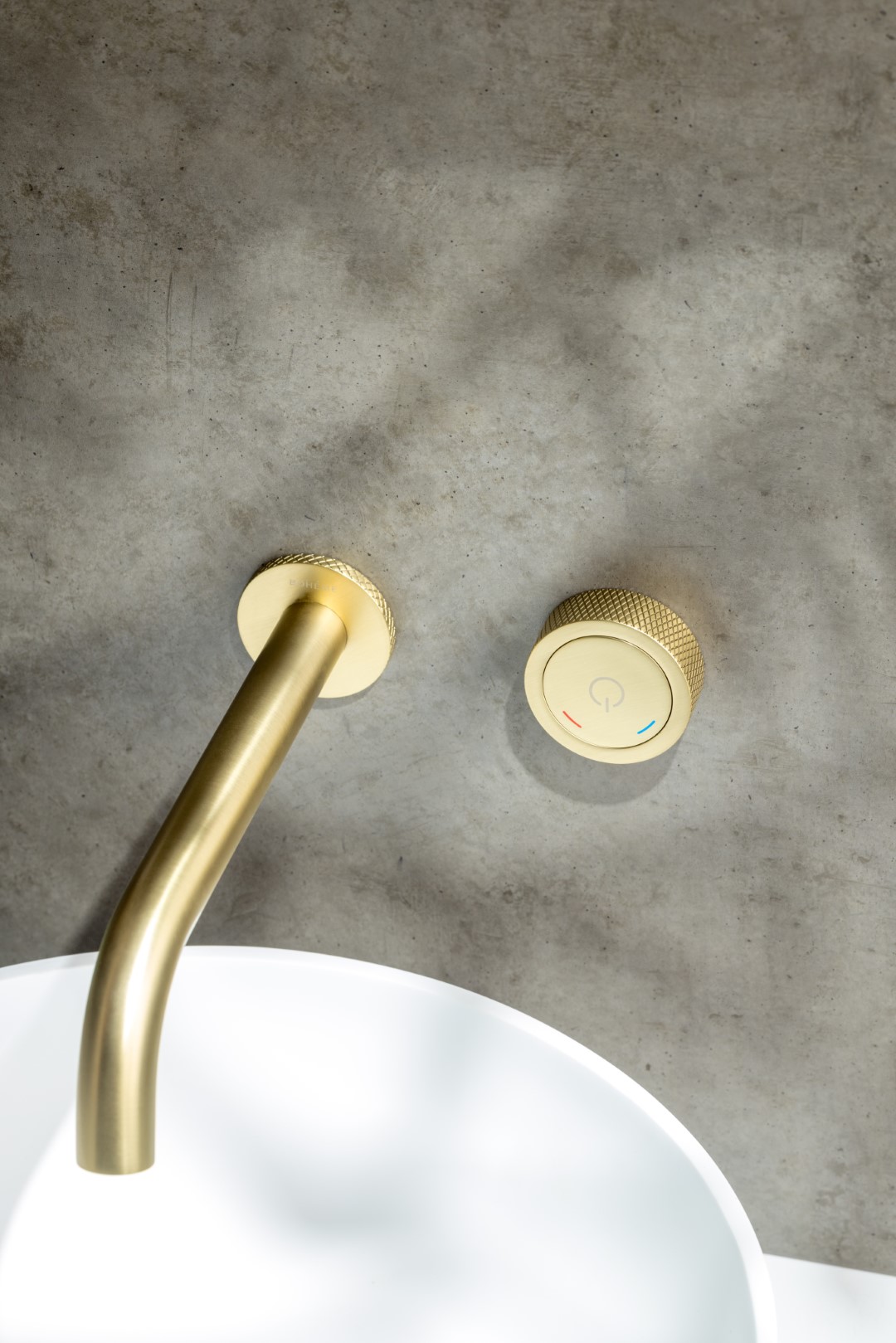 Смеситель для раковины скрытого монтажа автоматический Boheme Tech 158/2-MG (золото матовое), без донного клапана