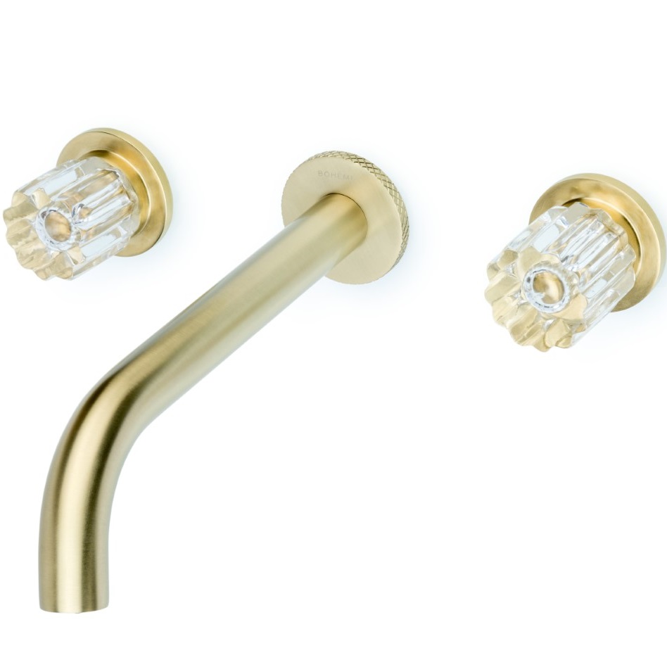 Смеситель для раковины скрытого монтажа Boheme Elegante 152-2-MG-EL (золото матовое), без донного клапана