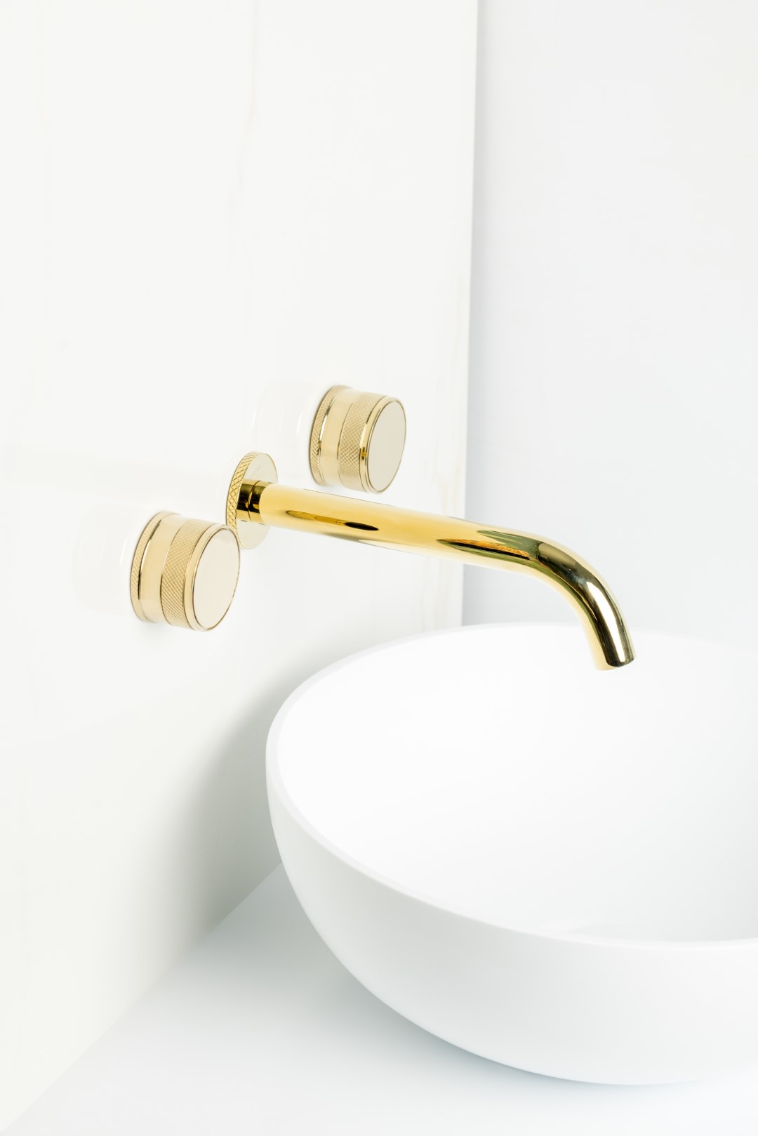 Смеситель для раковины скрытого монтажа Boheme Prestige 152-2-G-PR (золотой), без донного клапана