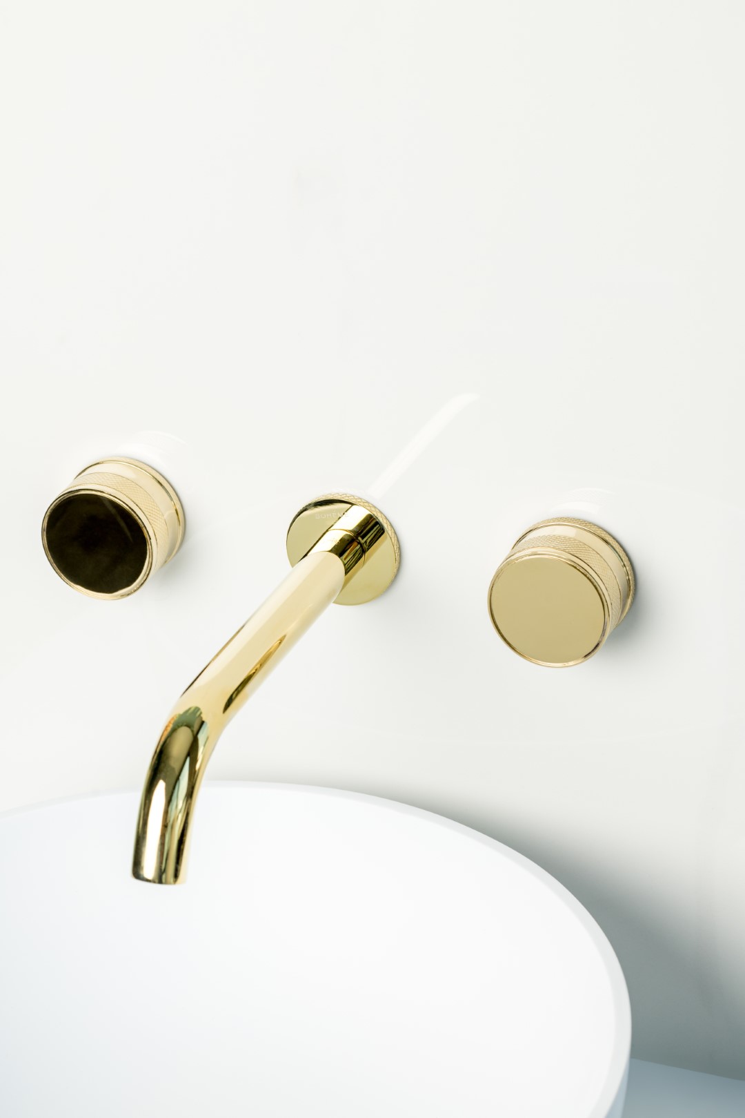 Смеситель для раковины скрытого монтажа Boheme Prestige 152-2-G-PR (золотой), без донного клапана