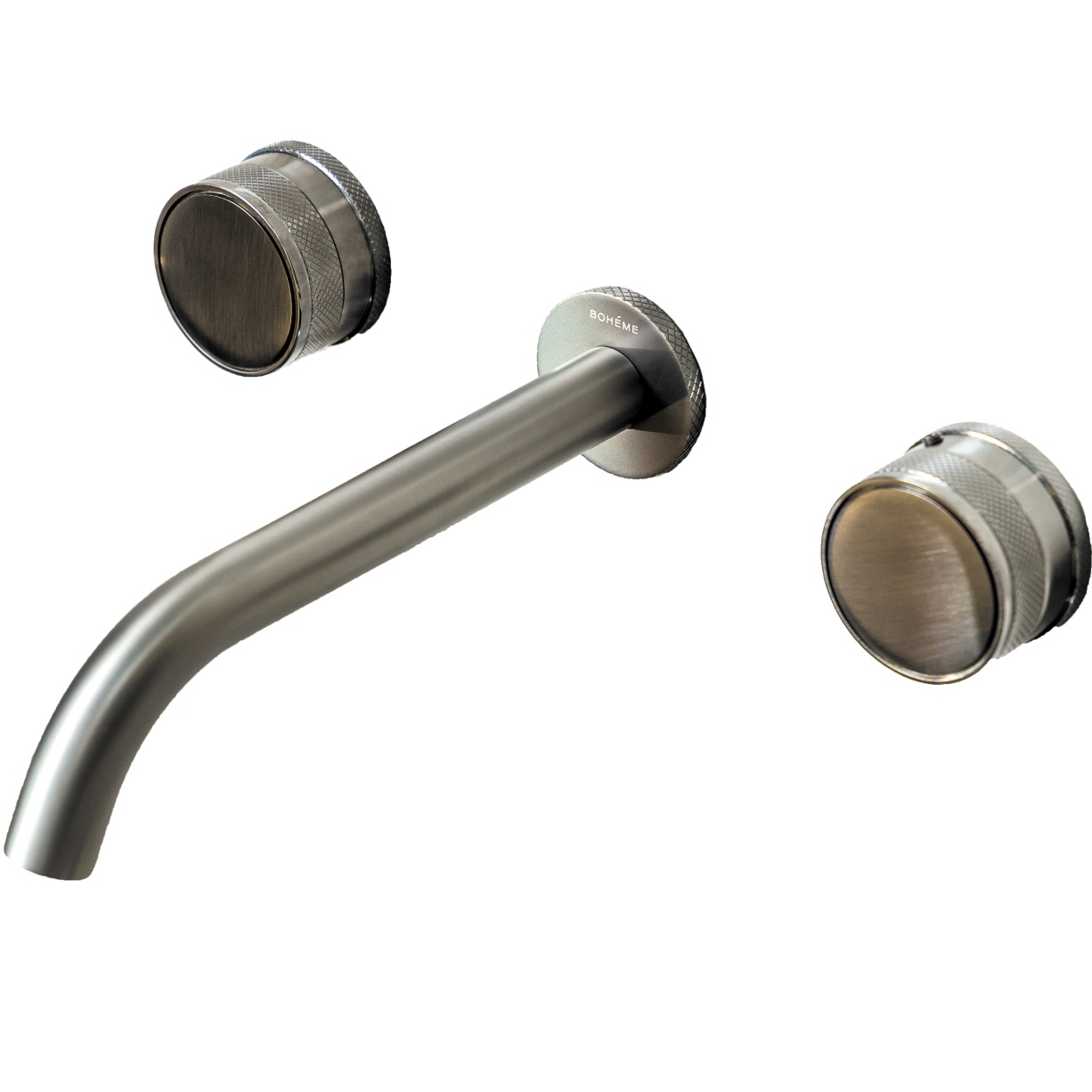 Смеситель для раковины скрытого монтажа Boheme Prestige 152-2-GM-PR (оружейный металл), без донного клапана