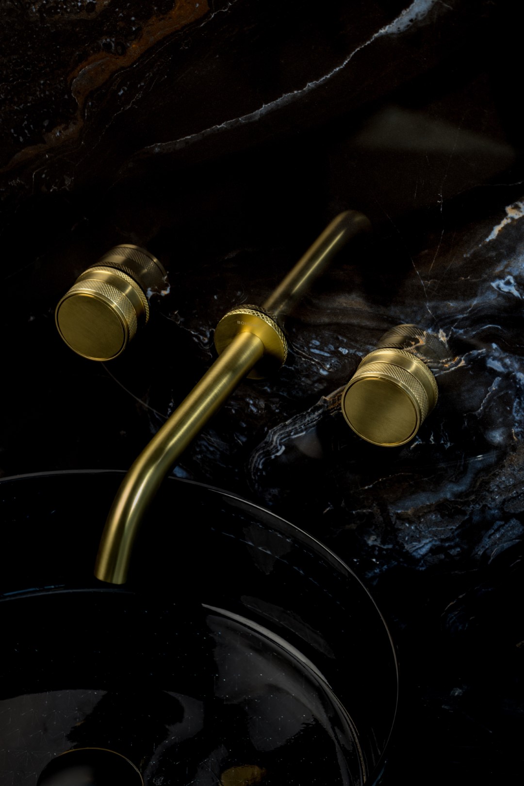 Смеситель для раковины скрытого монтажа Boheme Prestige 152-2-MG-PR (золото матовое), без донного клапана