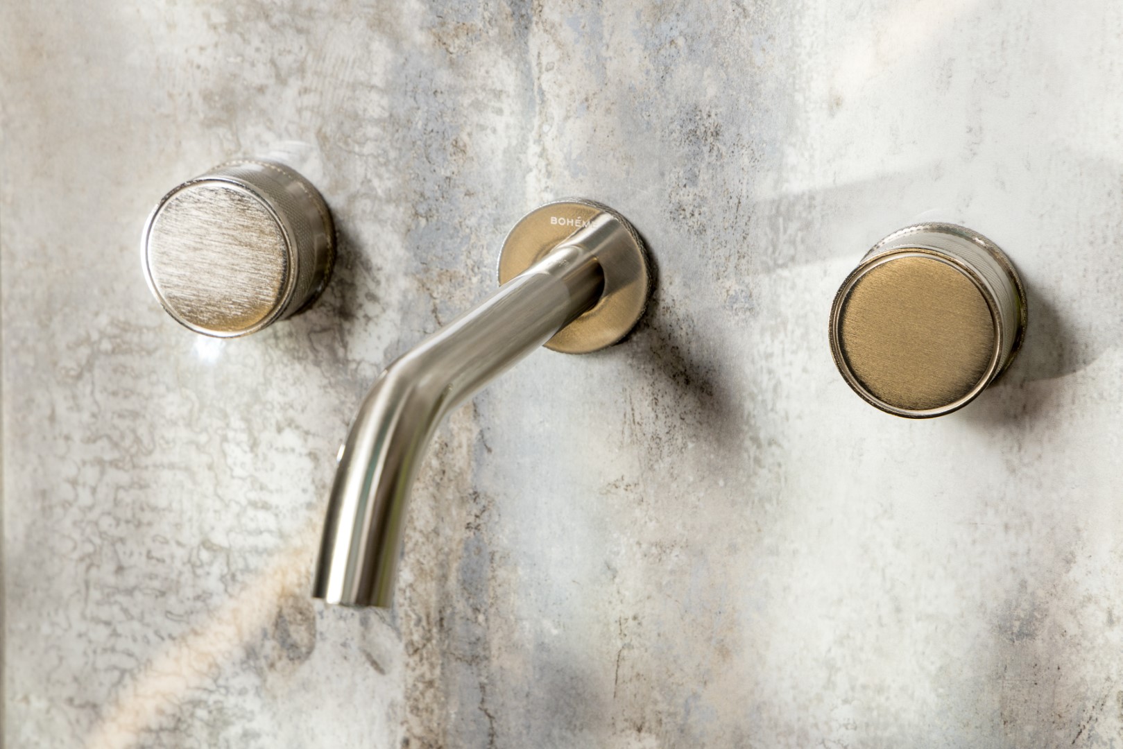 Смеситель для раковины скрытого монтажа Boheme Prestige 152-2-NB-PR (никель брашированный), без донного клапана