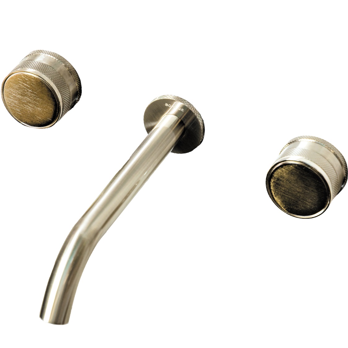 Смеситель для раковины скрытого монтажа Boheme Prestige 152-2-NB-PR (никель брашированный), без донного клапана