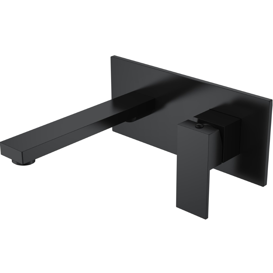 Смеситель для раковины скрытого монтажа Boheme Qubic 475-B (черный матовый), без донного клапана