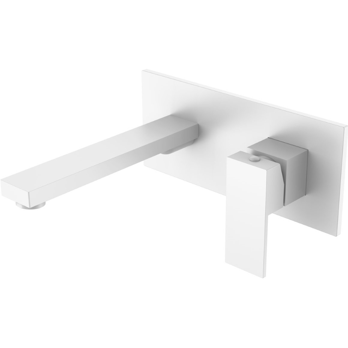 Смеситель для раковины скрытого монтажа Boheme Qubic 475-MW (белый матовый), без донного клапана