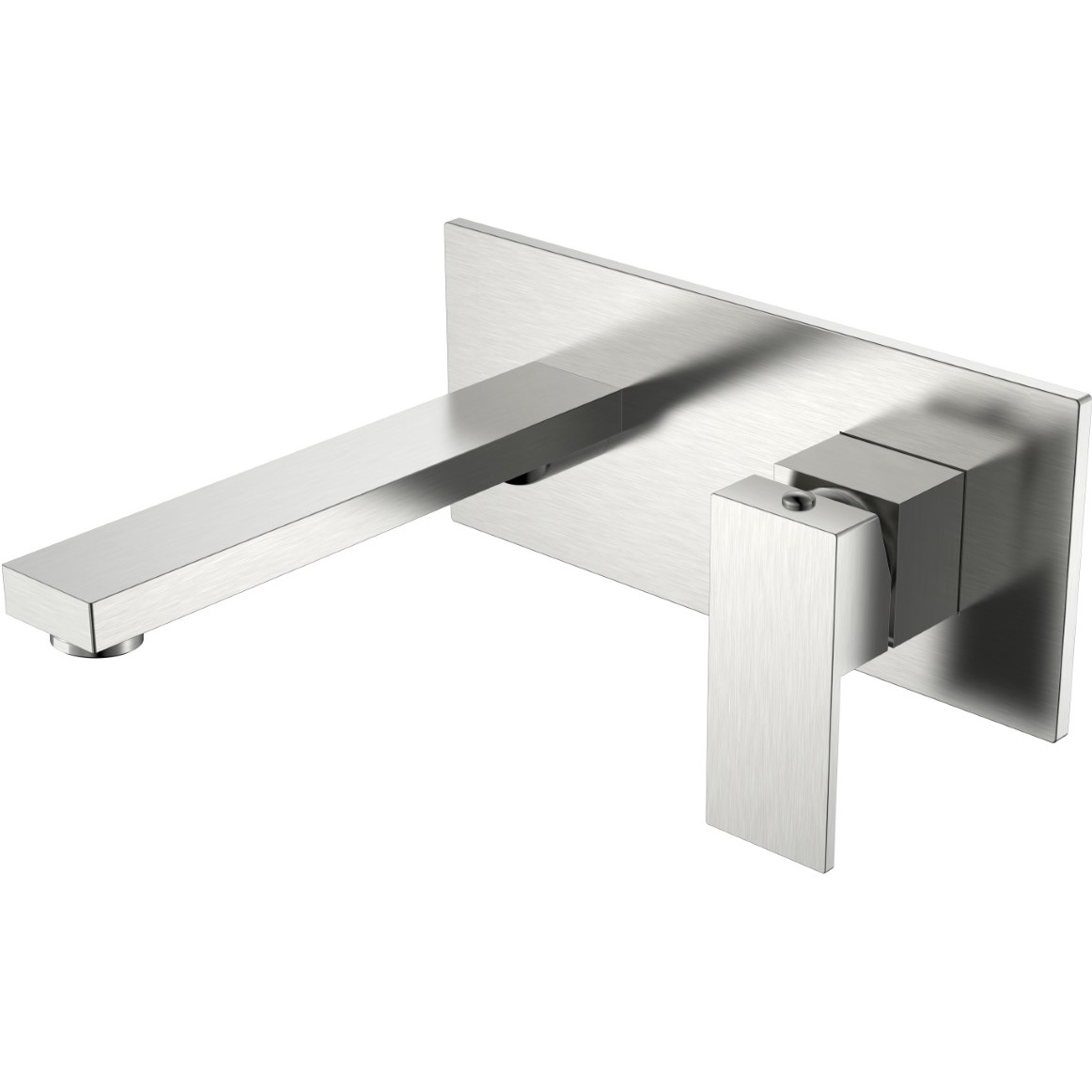 Смеситель для раковины скрытого монтажа Boheme Qubic 475-NB (никель брашированный), без донного клапана