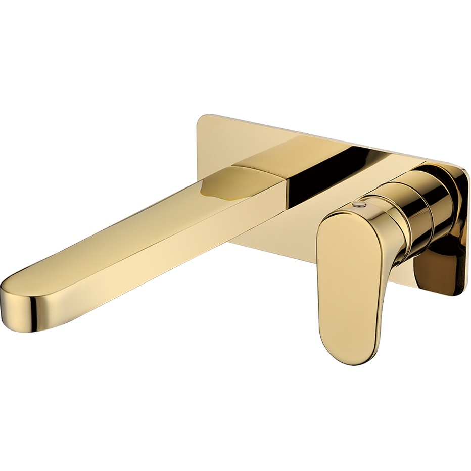 Смеситель для раковины скрытого монтажа Boheme Spectre 455-G (золотой), без донного клапана