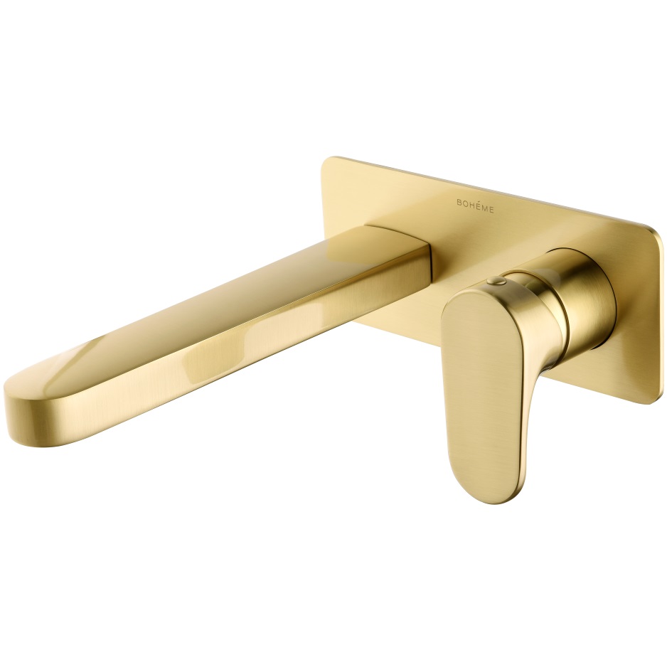 Смеситель для раковины скрытого монтажа Boheme Spectre 455-MG (золото матовое), без донного клапана