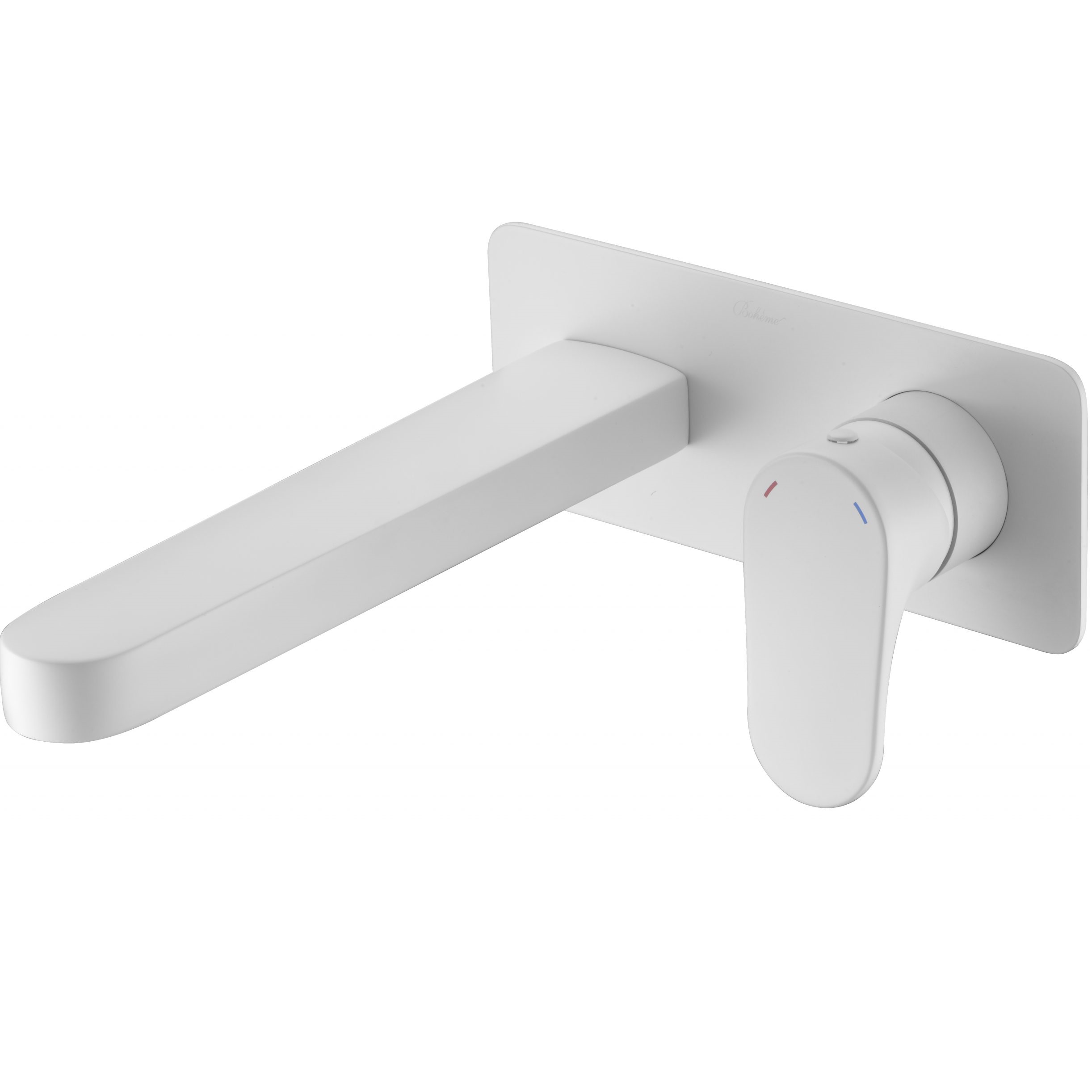 Смеситель для раковины скрытого монтажа Boheme Spectre 455-MW (белый матовый), без донного клапана